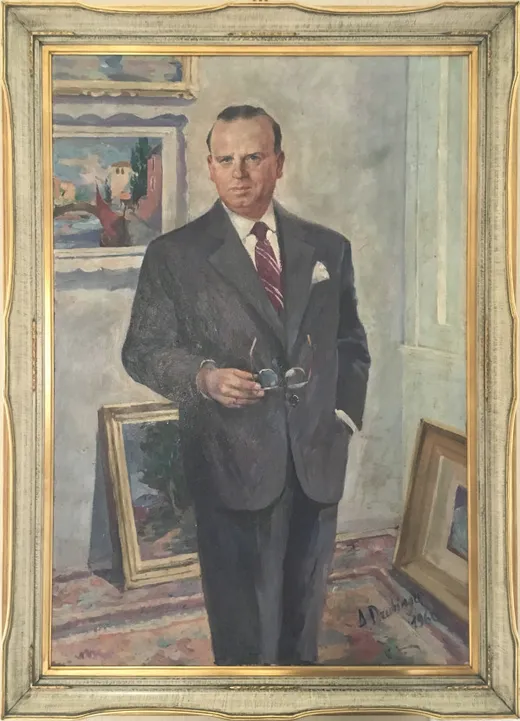 Gemaltes Porträt von KR Rudolf Otto